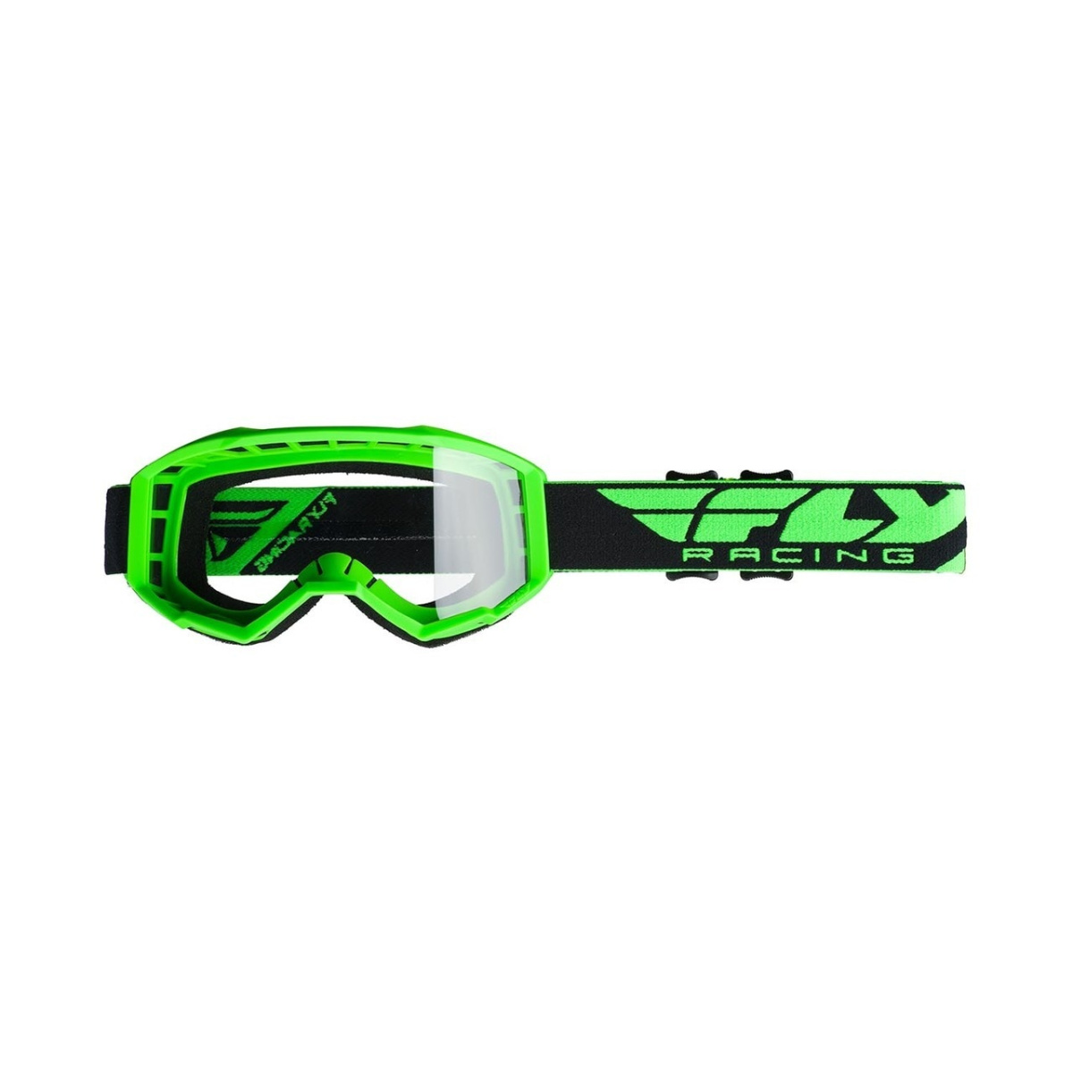 Очки кросс подростковые FLY RACING FOCUS (2019) YOUTH green clear