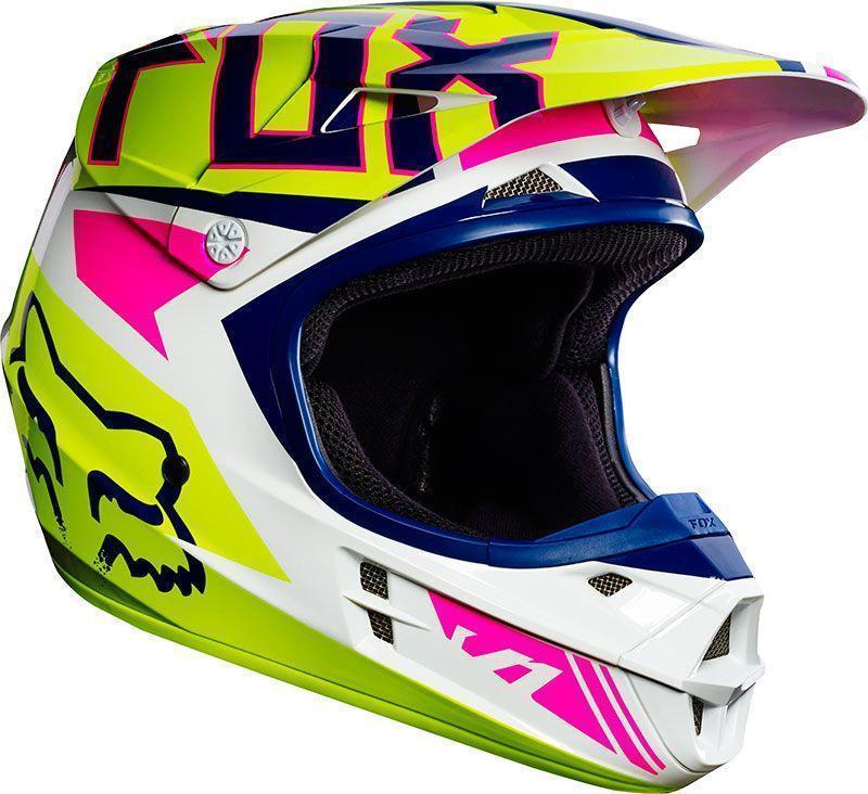 Шлем Fox Racing V1 Falcon Navy white 60-62