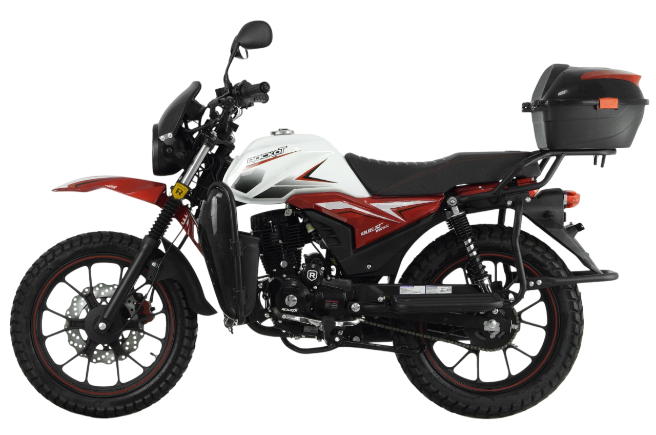Мотоцикл дорожный ROCKOT QUEST (белый/красный глянцевый)
